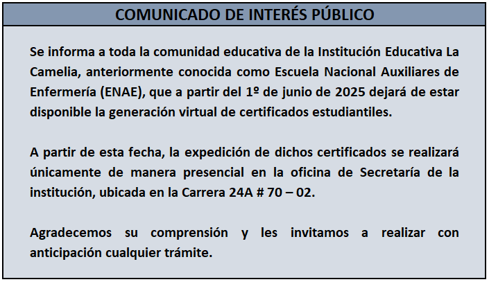 Banner en el que se informa que dejará de estar disponible la generación virtual de certificados estudiantiles